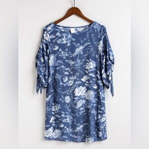 H&M Navy Floral Long Sleeve Dress